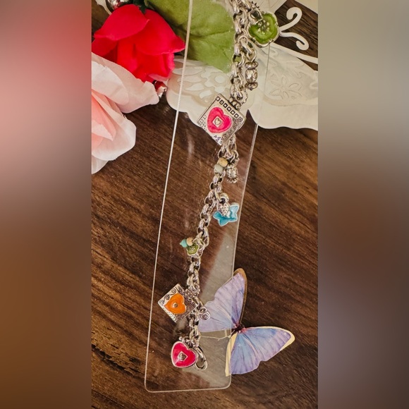 Brighton Havana Silver Charm Bracelet with Multicolor Enamel Charms - Picture 4 of 8